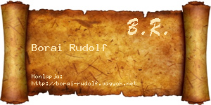 Borai Rudolf névjegykártya